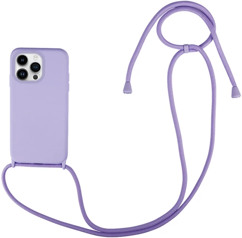 Θήκη Σιλικόνης με Κορδόνι CarryHang Apple iPhone 14 Pro Max Λιλά - My Colors - Λιλά - iPhone 14 Pro Max