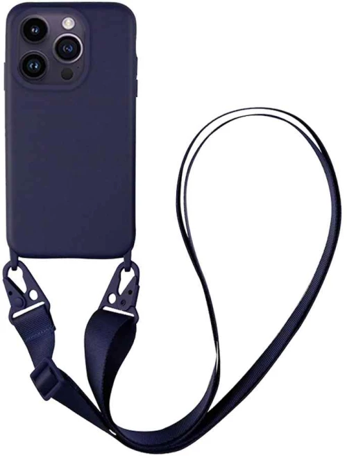 Θήκη CarryHang Liquid Silicone Strap Apple iPhone 14 Pro Μπλε Σκούρο - My Colors - Μπλε Σκούρο - iPhone 14 Pro