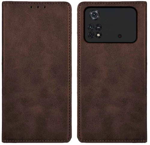 Θήκη Βιβλίο Vintage Magnet Book Sonique Xiaomi Poco M4 Pro 4G Καφέ - Sonique - Καφέ - POCO M4 Pro 4G