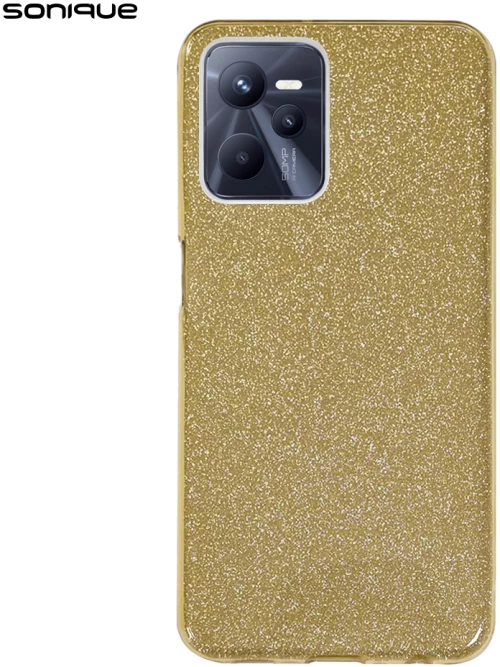 Θήκη Σιλικόνης Sonique Shiny Realme C35 Χρυσό - Sonique - Χρυσό - Realme C35