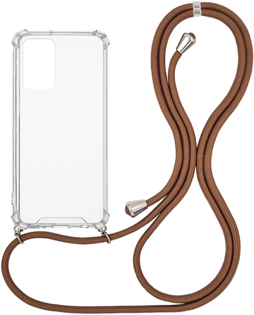 Θήκη Σιλικόνης με Κορδόνι Sonique Armor Clear Xiaomi Redmi Note 10 Pro Καφέ - Sonique - Καφέ - Redmi Note 10 Pro