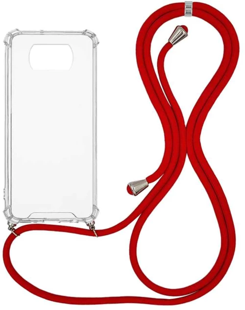 Θήκη Σιλικόνης με Κορδόνι Sonique Armor Clear Xiaomi Poco X3 NFC / Poco X3 Pro Κόκκινο - Sonique - Κόκκινο - Poco X3 NFC, Poco X3 Pro