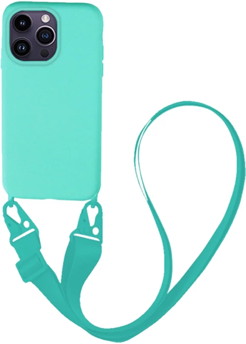 Θήκη CarryHang Liquid Silicone Strap Apple iPhone 14 Pro Max Γαλάζιο - My Colors - Γαλάζιο - iPhone 14 Pro Max