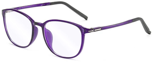 Techsuit - Anti-Blue Light Glasses Reflex PC (F2822) - Round - Purple