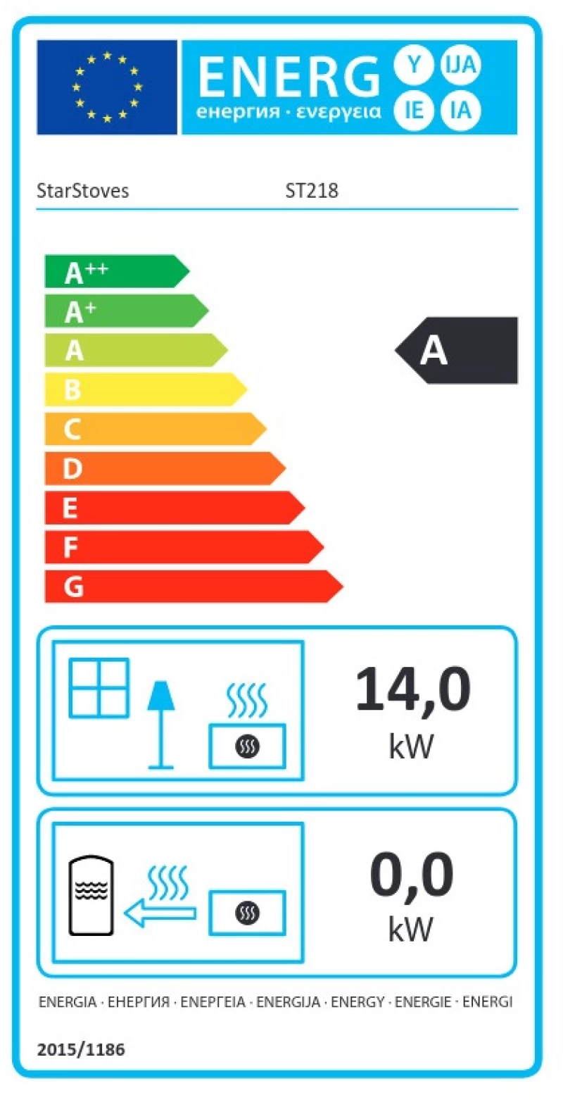 Σόμπα Ξύλου από Ατσάλι ST218 14kW Μαύρη StarStoves