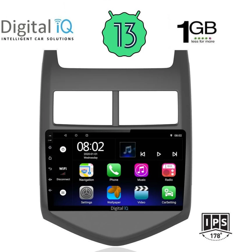 DIGITAL IQ RSA 1074_GPS (9inc) MULTIMEDIA TABLET OEM CHEVROLET AVEO mod. 2011-2014