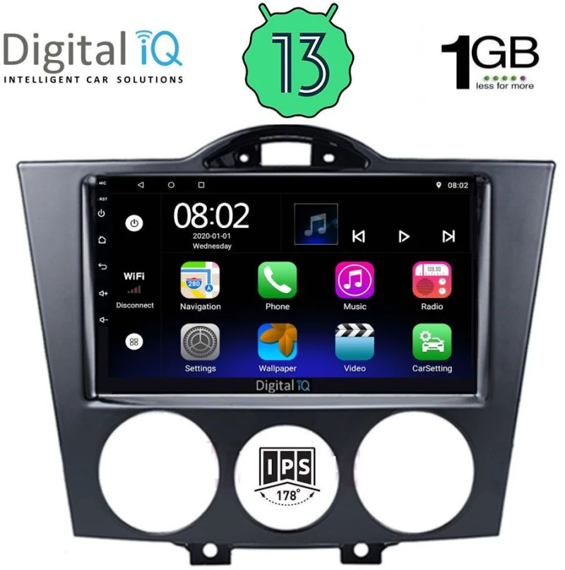 DIGITAL IQ RSA 1394_GPS (9inc) MULTIMEDIA TABLET OEM MAZDA RX8 mod. 2001-2008