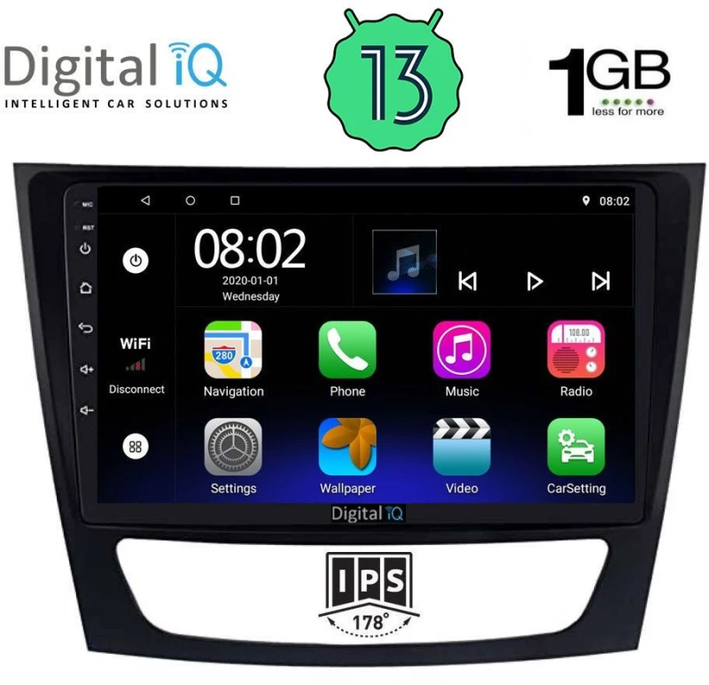 DIGITAL IQ RSA 1408_GPS (9inc) MULTIMEDIA TABLET OEM MERCEDES E (W211) – CLS (W219) mod. 2003-2009