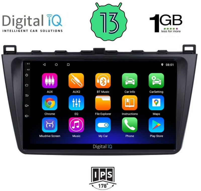 DIGITAL IQ RSA 1377_GPS (9inc) MULTIMEDIA TABLET OEM MAZDA 6 mod. 2008-2012
