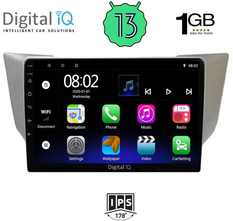 DIGITAL IQ RSA 1345_GPS (9inc) MULTIMEDIA TABLET OEM LEXUS RX 300 – 400 mod. 2003-2008