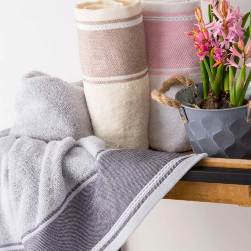 Πετσέτα Προσώπου Crystal Borea Home Textiles - Λευκό