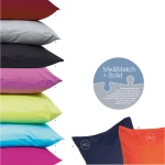 Σεντόνι Μονόχρωμο Solid Διπλό Borea Home Textiles - 17.Σιέλ