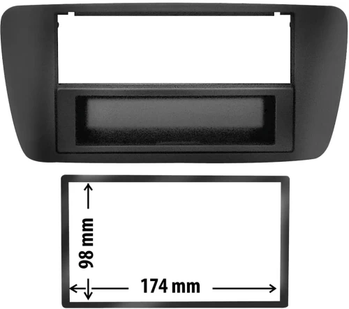 Πρόσοψη Seat Ibiza 2008 - 2012 (1 – 2 Din Μαύρο) – 03.440 Phonocar