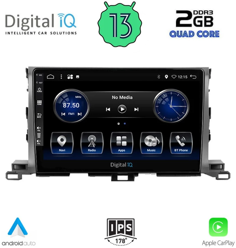 DIGITAL IQ BXH 3700_CPA (10inc) MULTIMEDIA TABLET OEM TOYOTA HIGHLANDER mod. 2014-2019