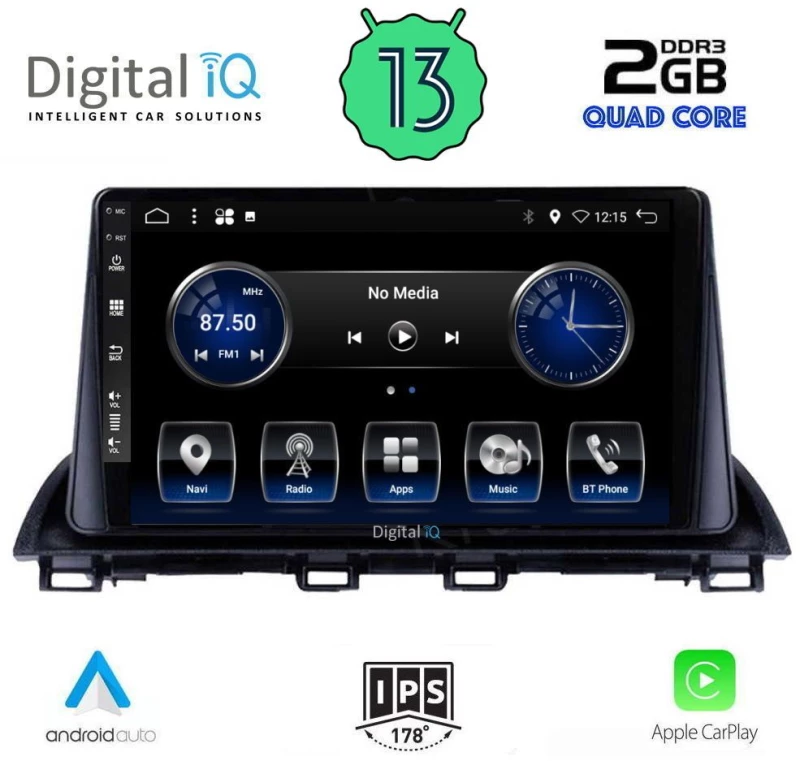 Digital IQ BXH 3367_CPA (9inc) Οθόνη αυτοκινήτου OEM Mazda 3 2014+gt;