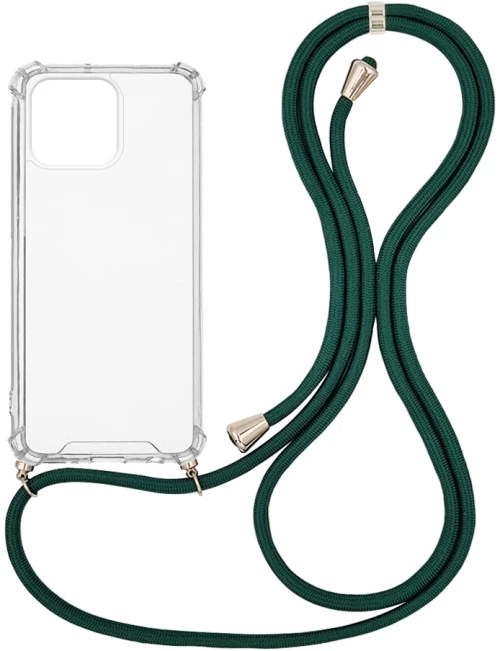 Θήκη Σιλικόνης με Κορδόνι Sonique Armor Clear Apple iPhone 13 Pro Πράσινο Σκούρο - Sonique - Πράσινο Σκούρο - iPhone 13 Pro