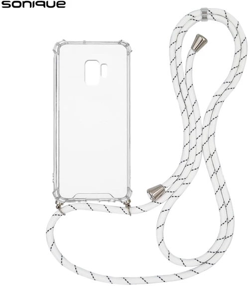 Θήκη Σιλικόνης με Κορδόνι Sonique Armor Clear Samsung Galaxy S9 Rainbow Λευκό - Sonique - Rainbow Λευκό - Galaxy S9