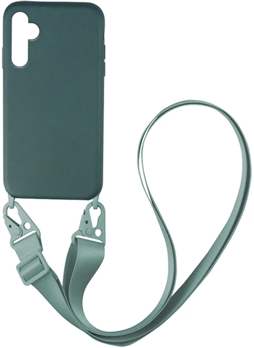 Θήκη CarryHang Liquid Silicone Strap Samsung Galaxy A14 4G / Galaxy A14 5G Πράσινο Σκούρο - My Colors - Πράσινο Σκούρο - Galaxy A14 4G, Galaxy A14 5G