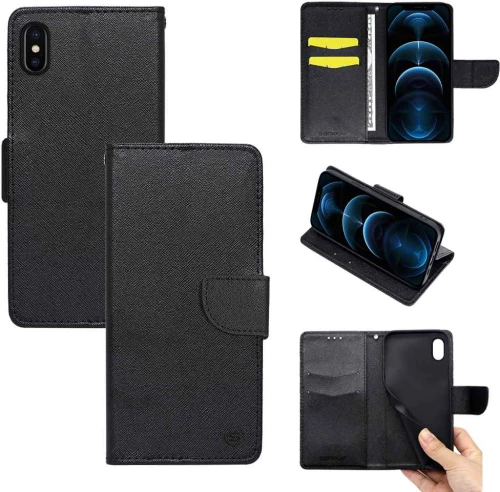 Θήκη Βιβλίο Sonique Trend Book Apple iPhone XS MAX Μαύρο - Sonique - Μαύρο - iPhone XS MAX