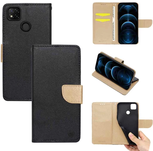 Θήκη Βιβλίο Sonique Trend Book Xiaomi Redmi 9C Μαύρο / Χρυσό - Sonique - Μαύρο / Χρυσό - Redmi 9C