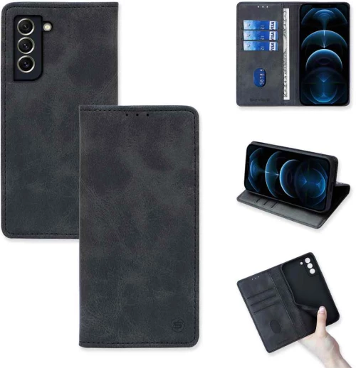 Θήκη Βιβλίο Vintage Magnet Book Sonique Samsung Galaxy S21 FE Μαύρο - Sonique - Μαύρο - Galaxy S21 FE