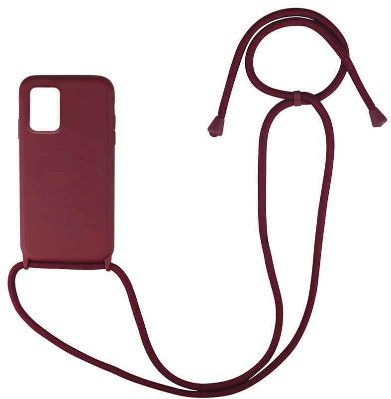 Θήκη Σιλικόνης με Κορδόνι CarryHang Samsung Galaxy A71 Μπορντώ - My Colors - Μπορντώ - Galaxy A71
