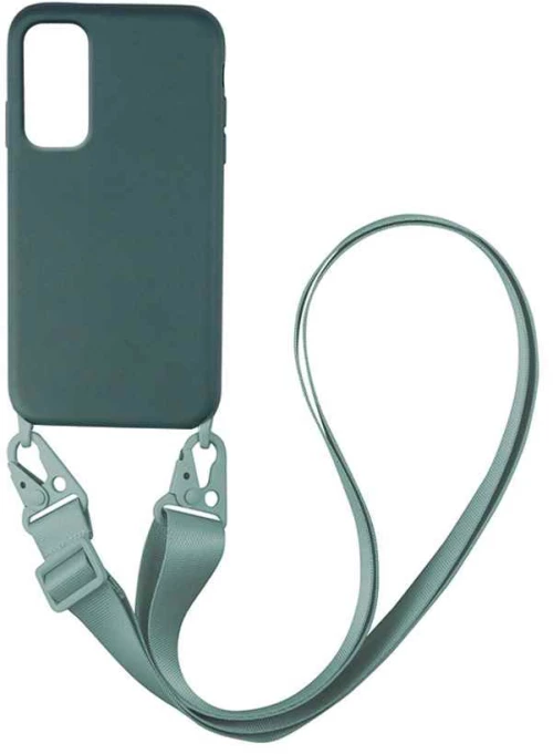 Θήκη CarryHang Liquid Silicone Strap Samsung Galaxy S20 Πράσινο Σκούρο - My Colors - Πράσινο Σκούρο - Galaxy S20