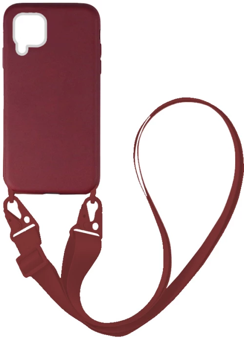 Θήκη CarryHang Liquid Silicone Strap Huawei P40 Lite Μπορντώ - My Colors - Μπορντώ - P40 Lite