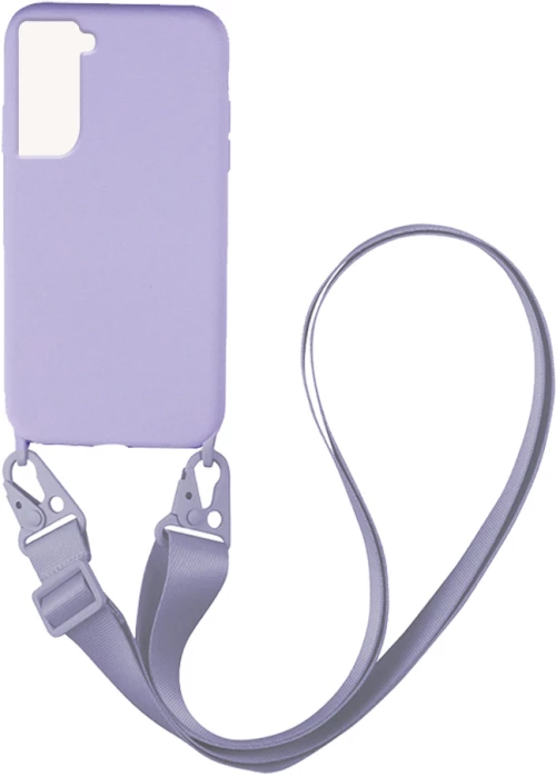 Θήκη CarryHang Liquid Silicone Strap Samsung Galaxy S22 Λιλά - My Colors - Λιλά - Galaxy S22