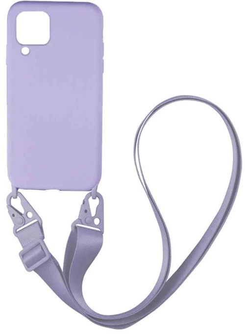 Θήκη CarryHang Liquid Silicone Strap Samsung Galaxy A22 4G / Galaxy M32 4G / Galaxy M22 4G Λιλά - My Colors - Λιλά - Galaxy A22 4G, Galaxy M22 4G, Galaxy M32 4G