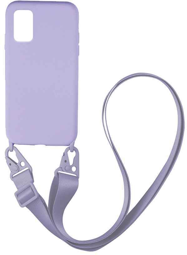 Θήκη CarryHang Liquid Silicone Strap Samsung Galaxy A02s Λιλά - My Colors - Λιλά - Galaxy A02s