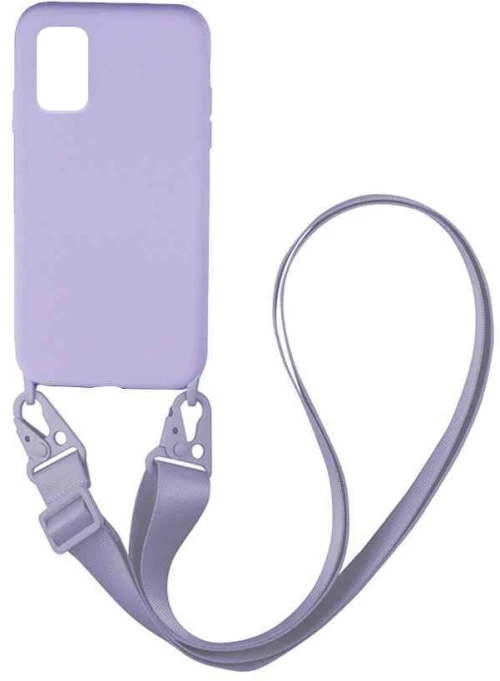 Θήκη CarryHang Liquid Silicone Strap Samsung Galaxy A02s Λιλά - My Colors - Λιλά - Galaxy A02s