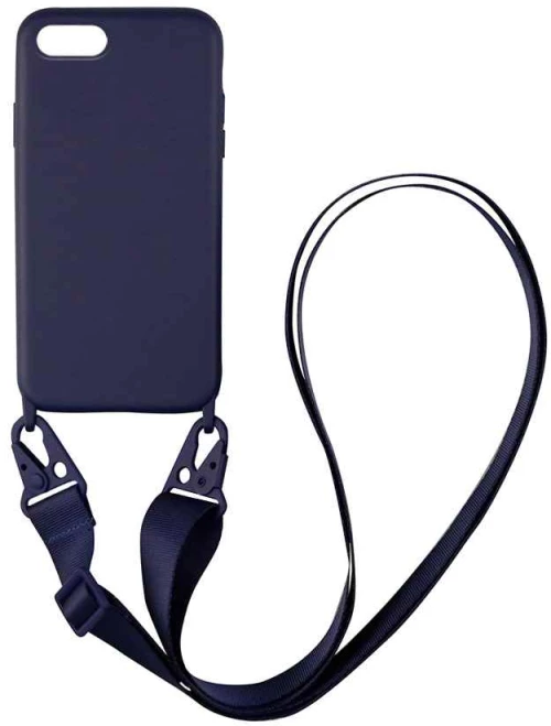 Θήκη CarryHang Liquid Silicone Strap Apple iPhone 7 Plus / iPhone 8 Plus Μπλε Σκούρο - My Colors - Μπλε Σκούρο - iphone 7 Plus, iphone 8 Plus