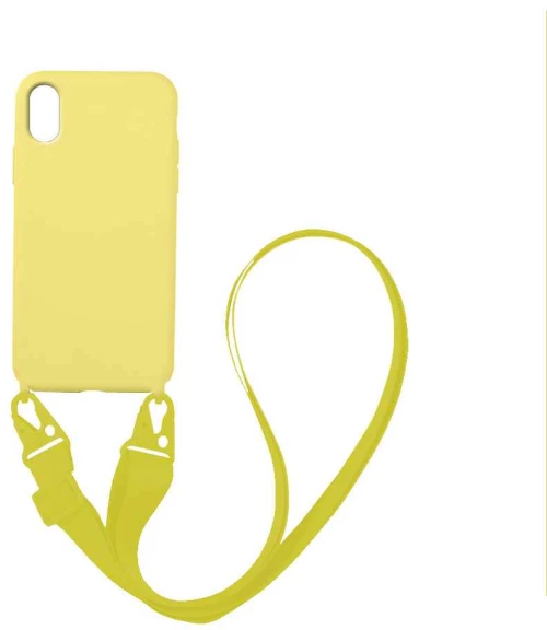 Θήκη CarryHang Liquid Silicone Strap Apple iPhone XR Κίτρινο - My Colors - Κίτρινο - iPhone XR