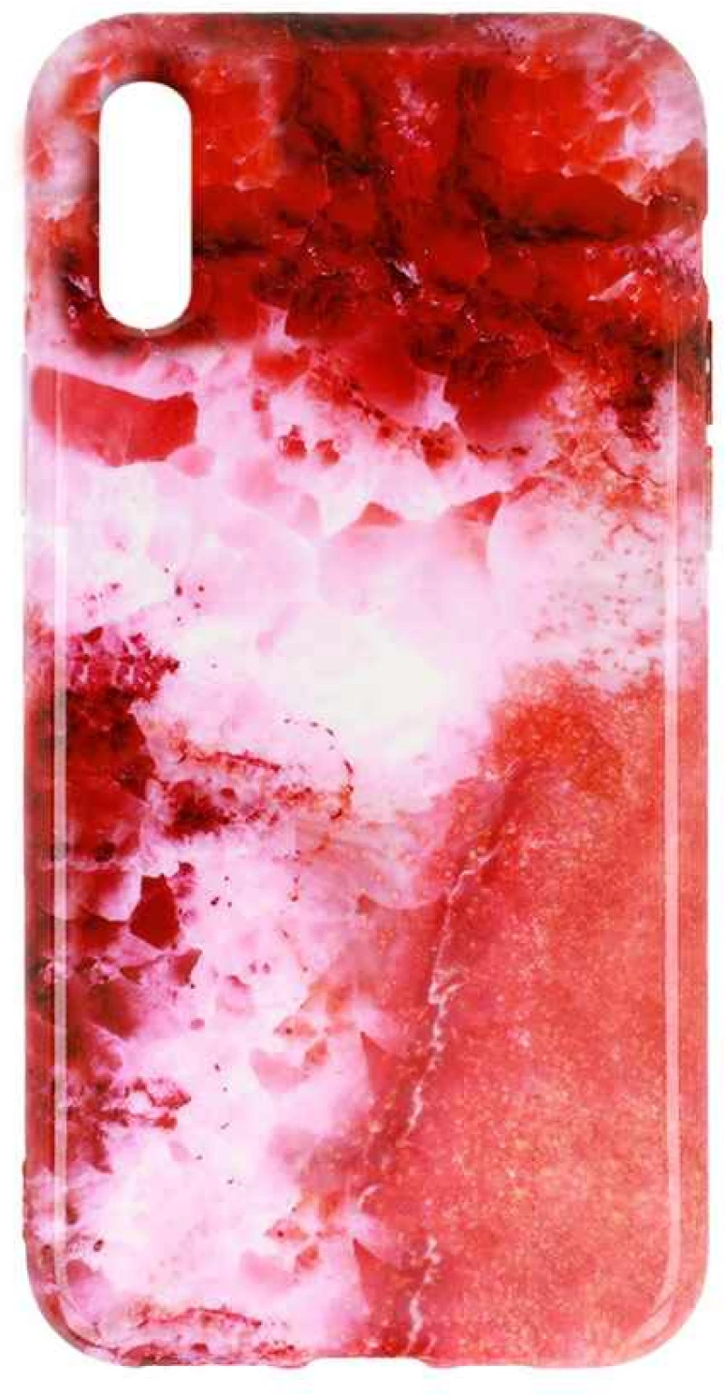 Θήκη Marble Silicon Xiaomi Redmi 9A / Redmi 9AT Red - OEM - Red - Redmi 9A, Redmi 9AT