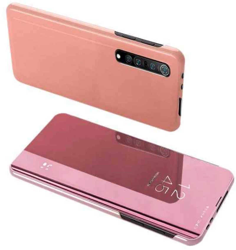 Clear View Cover Xiaomi Mi Note 10 Lite Ροζ Χρυσό - OEM - Ροζ Χρυσό - Mi Note 10 Lite
