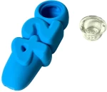 420 Silicone Pipe 10cm Γαλάζιο