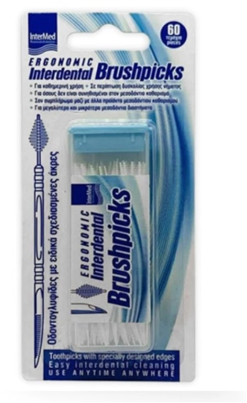 INTERMED ergonomic interdental brushpicks 60τμχ