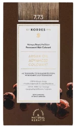 KORRES βαφή μαλλιών argan oil 7.73 χρυσή μόκα