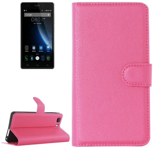 Litchi Texture Horizontal Flip Leather Case with Holder & Card Slots & wallet for Doogee X5(S-MPH-1005) / X5S（MPH1002）(Magenta) (OEM)