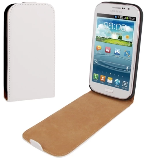 Vertical Flip Leather Case for Galaxy Grand Duos / i9082(White) (OEM)