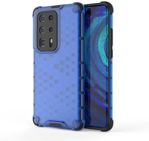 For Huawei P40 Pro+ Shockproof Honeycomb PC + TPU Case(Blue) (OEM)