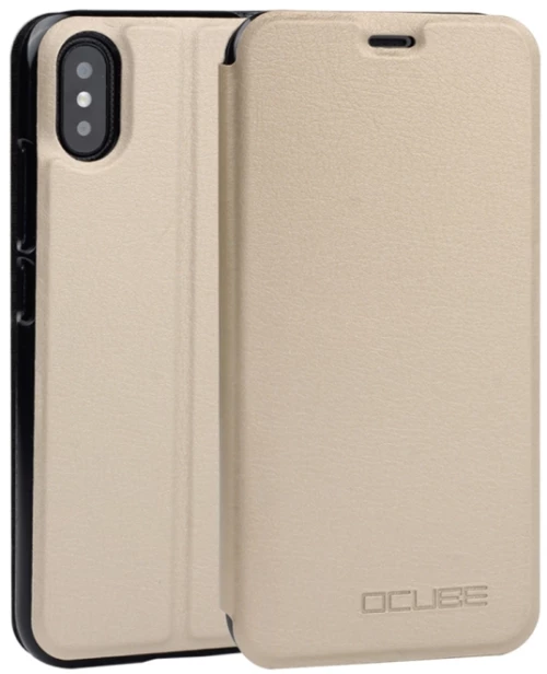 OCUBE Spring Texture Horizontal Flip Leather Case for Blackview A30, with Holder(Gold) (OCUBE) (OEM)