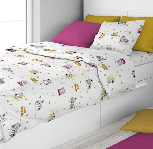 Παπλωματοθήκη Μονή 160x240 Sweet Dreams 553 White-Pink DimCol