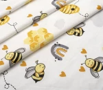 Σεντόνι βαμβακερό Λίκνου (80x110) Honey Bee 545 White-Yellow DimCol