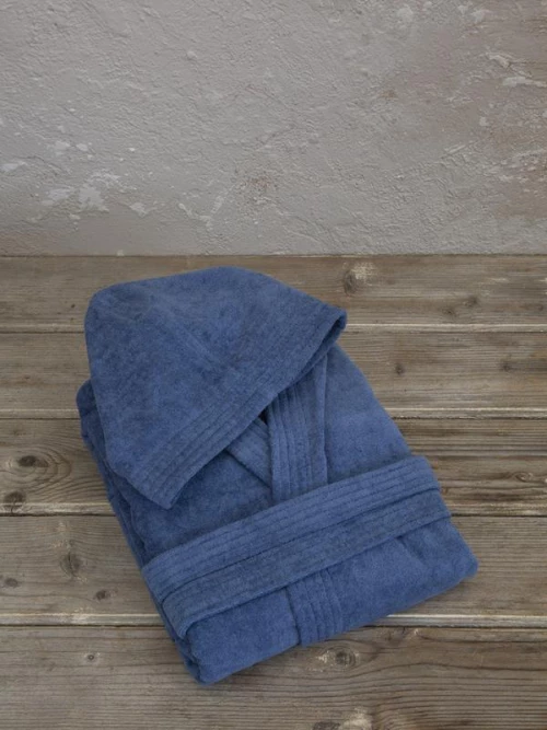 Μπουρνούζι με κουκούλα Zen Denim Blue XL Nima