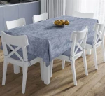 Τραπεζομάντηλο & Τραβέρσα Σετ 2 τμχ (140x140 & 40x140) Αλέκιαστα Panama Shadow Dark Blue Dimcol
