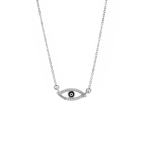 Κολιέ Senza Silver 925, Ματάκι με ζιργκόν SSR2839SR
