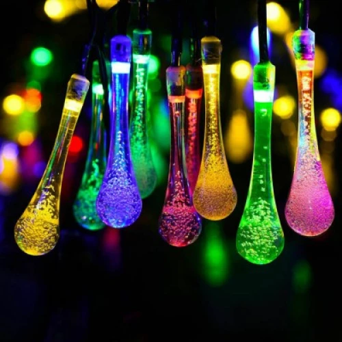 Λαμπάκια ηλιακά σταλακτίτες πολύχρωμα rgb