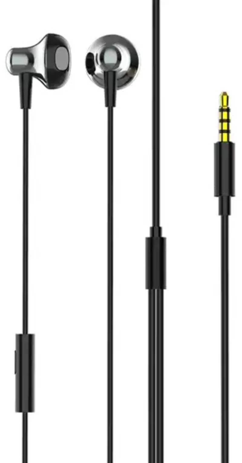 LDNIO earphones με μικρόφωνο HP08, 3.5mm, 1.2m, γκρι